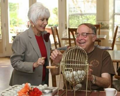 Rona Barrett Bingo with Senior